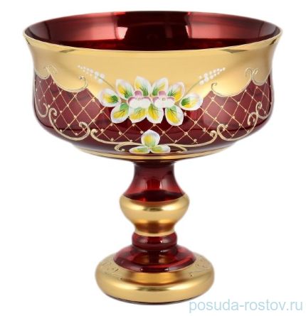 Ваза для конфет/фруктов 24 см н/н &quot;Лепка красная /6888&quot; B-L / 095952