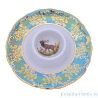 Подставка для яйца 12,5 х 4 см &quot;Мария-Тереза /Охота зеленая&quot; R-L / 277296
