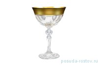 Креманки/мартинки 180 мл 6 шт &quot;Кристина /Матовая полоса /золото&quot; AS Crystal / 148122