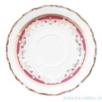 Набор блюдец 15 см 6 шт &quot;Мария-Луиза /Лилии на красном&quot; / 163577