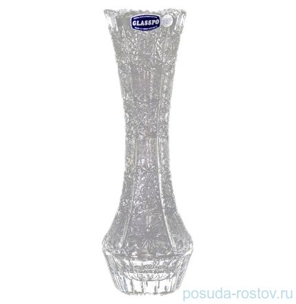 Ваза для цветов 28 см &quot;Glasspo /Хрусталь резной&quot; / 079352