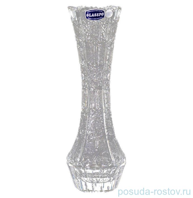 Ваза для цветов 28 см "Glasspo /Хрусталь резной" / 079352