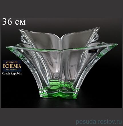 Ваза для фруктов 36 см &quot;Флораль /Зелёное дно&quot; / 080396
