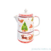 Чайный набор 2 предмета (заварочный чайник + чашка) &quot;Christmas time&quot; / 228430