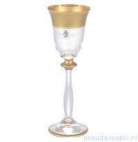 Рюмки 60 мл 6 шт &quot;Анжела /Матовая полоса /золото&quot; AS Crystal / 145963