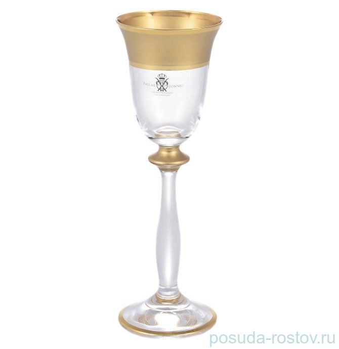 Рюмки 60 мл 6 шт "Анжела /Матовая полоса /золото" AS Crystal / 145963