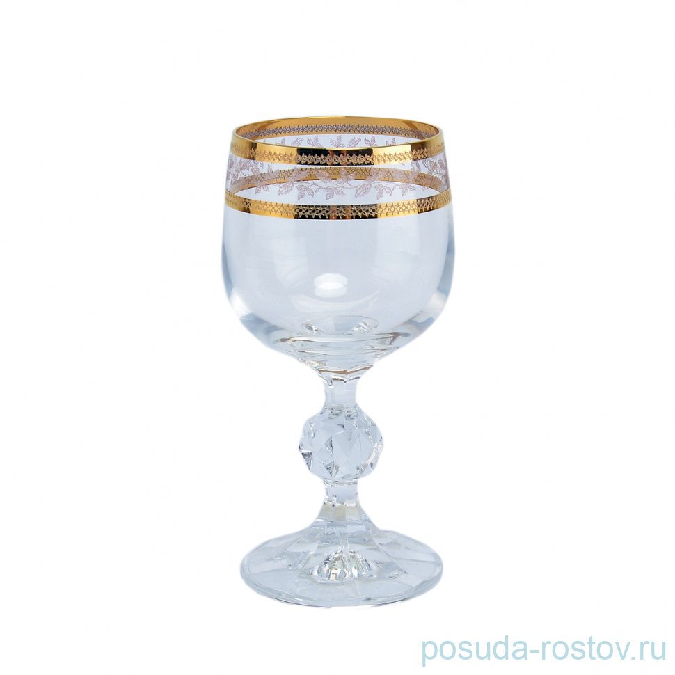 Бокалы для белого вина 150 мл 6 шт "Клаудия /Золотые листики" / 036480