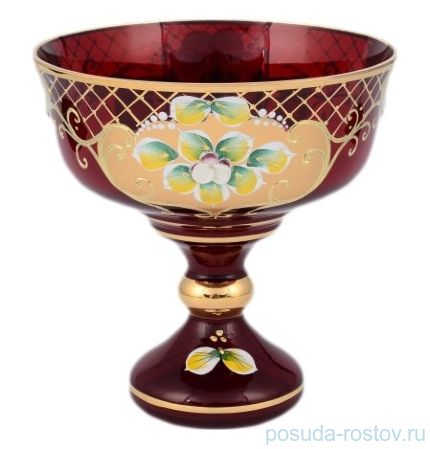Конфетница 16 см н/н красная &quot;Лепка сеточка /И-В&quot; / 098295