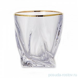 Стаканы для виски 340 мл 6 шт &quot;Квадро /Отводка золото&quot; / 145805