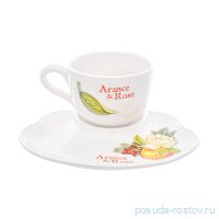 Чайная пара 500 мл 1 шт &quot;Artigianato ceramico /Апельсин и роза&quot; / 228421