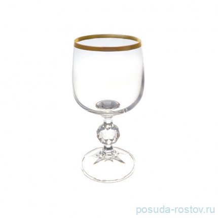 Бокалы для белого вина 190 мл 6 шт &quot;Клаудия /Отводка золото&quot; AS Crystal / 230880