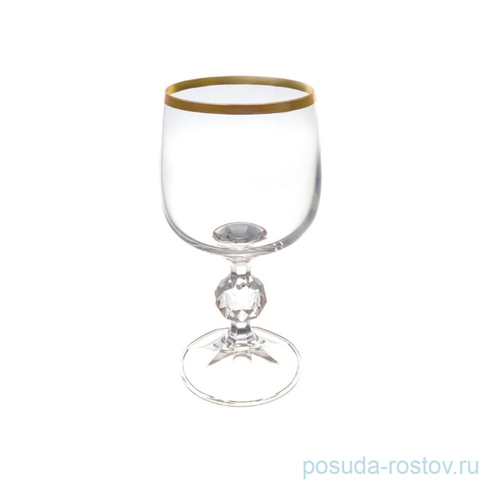 Бокалы для белого вина 190 мл 6 шт "Клаудия /Отводка золото" AS Crystal / 230880