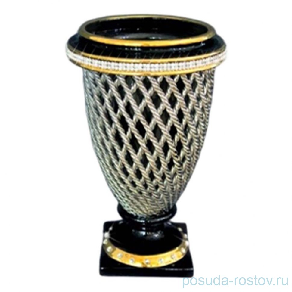 Ваза 40 см чёрная (подарочная упаковка) / 356781