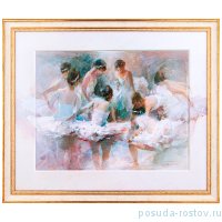Картина 50 х 60 см &quot;Балерины&quot; /рамка крем с золотом / 275146