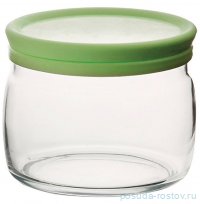 Банки для сыпучих продуктов 500 мл с зеленой кр. 12 шт &quot;Чешни /Без декора&quot; / 321716