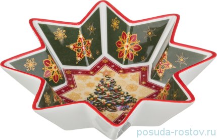Салатник 25,5 х 4 см звезда &quot;christmas collection /ёлка&quot; / 192330