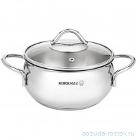 Кастрюля 16 х 9 см со стеклянной крышкой 1,8 л &quot;Tombic&quot; / 328554