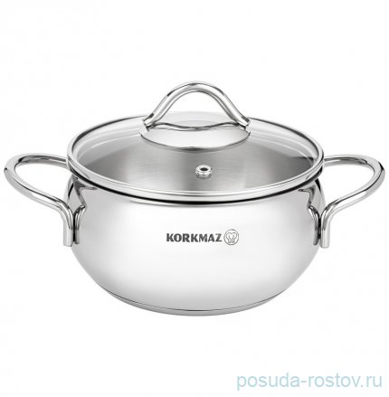Кастрюля 16 х 9 см со стеклянной крышкой 1,8 л &quot;Tombic&quot; / 328554