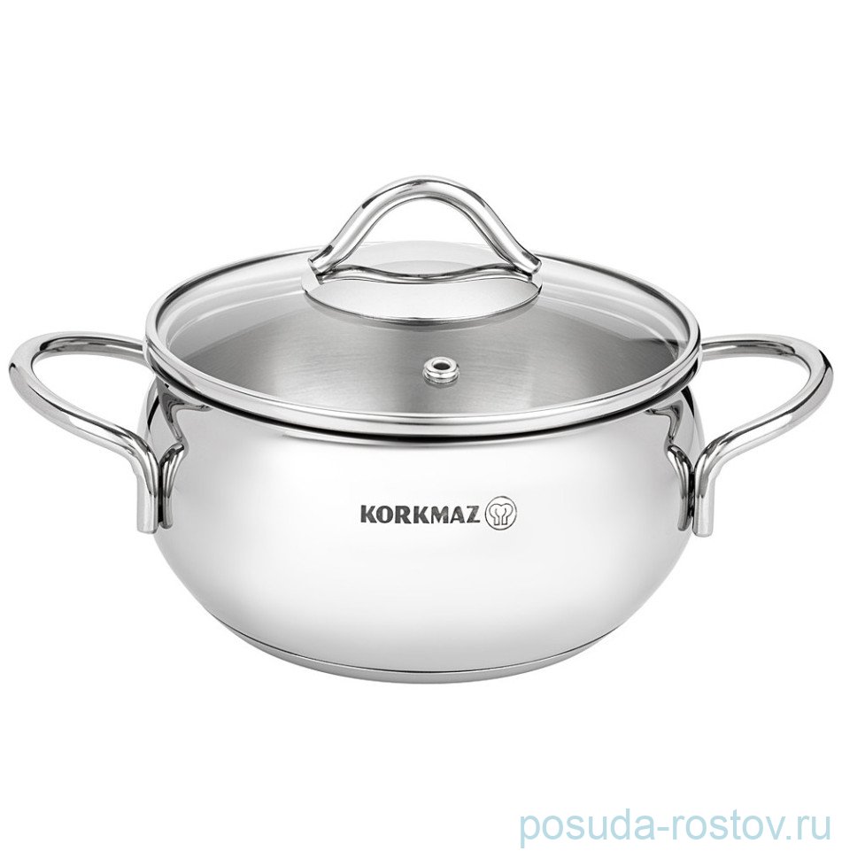Кастрюля 16 х 9 см со стеклянной крышкой 1,8 л "Tombic" / 328554