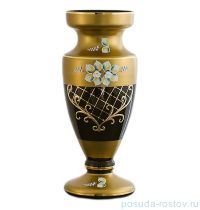 Ваза для цветов 30 см &quot;Лепка чёрная /с золотом&quot; / 036724