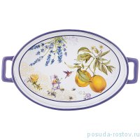 Блюдо 36,5 х 21 х 6 см овальное с ручками &quot;Прованс /Лимоны&quot; / 234037