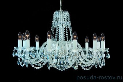 Люстра 12 рожковая хрустальная &quot;Роял&quot; / 047522