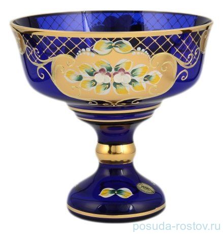 Конфетница 20 см н/н синяя "Лепка сеточка /И-В" / 096704