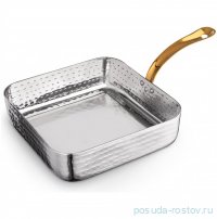 Сковородка 18 x 18 x 4.5 см квадратная мини с одной ручкой для подачи &quot;Hammered&quot; / 370365
