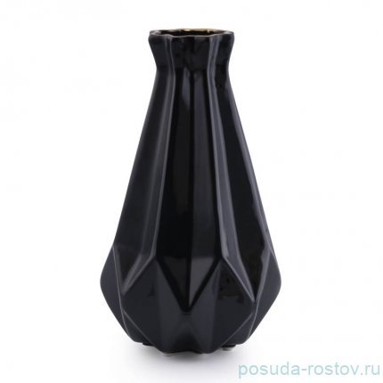 Ваза для цветов 30 см чёрная &quot;Bohca Black&quot; / 246468