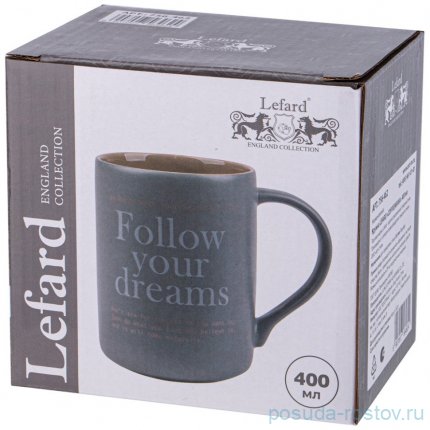 Кружка 400 мл &quot;Coffeemania /Follow your dreams&quot; / 337447