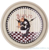 Часы настенные 28 х 28 х 5 см кварцевые круглые &quot;CHEF KITCHEN&quot; / 187902
