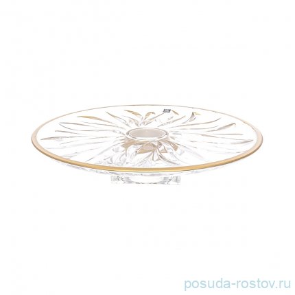 Тортница 35 см н/н плоская &quot;Flame /Матовая полоса&quot; AS Crystal / 171488