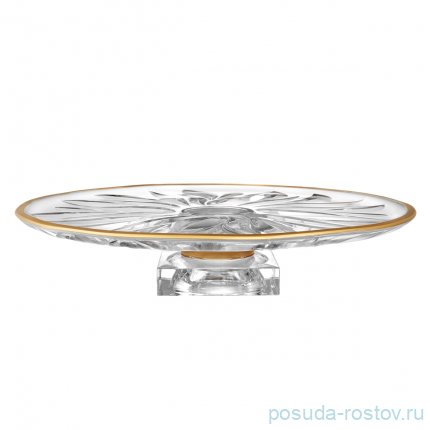 Тортница 35 см н/н плоская &quot;Flame /Матовая полоса&quot; AS Crystal / 171488