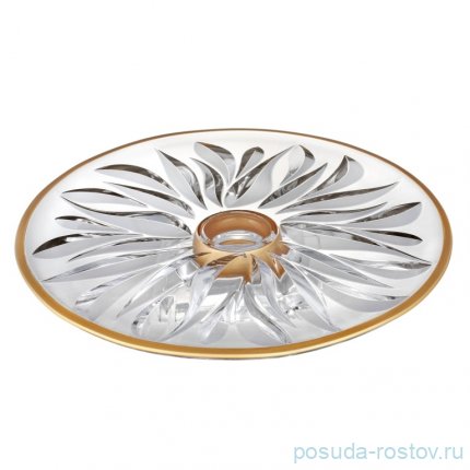 Тортница 35 см н/н плоская &quot;Flame /Матовая полоса&quot; AS Crystal / 171488