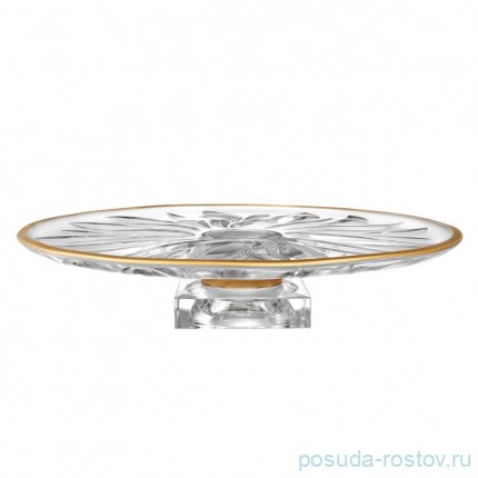 Тортница 35 см н/н плоская &quot;Flame /Матовая полоса&quot; AS Crystal / 171488