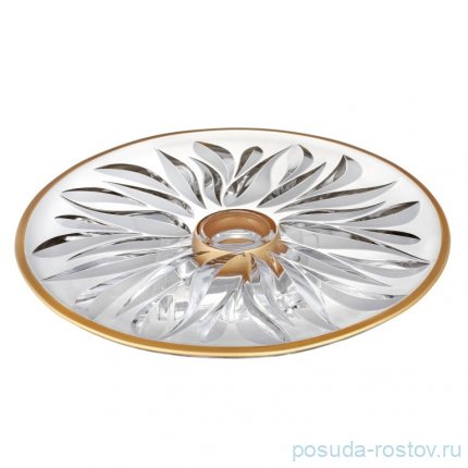 Тортница 35 см н/н плоская &quot;Flame /Матовая полоса&quot; AS Crystal / 171488