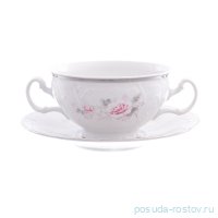 Блюдце 17,5 см &quot;Бернадотт /Серая роза /платина&quot; / 161850