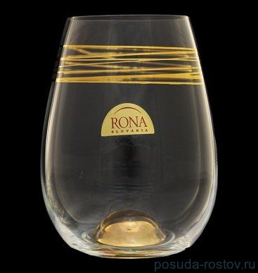 Стаканы для воды 460 мл 4 шт &quot;Drink master /Пружинка с золотым дном&quot; / 061217