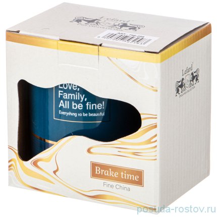 Кружка 400 мл синяя &quot;Break time&quot; / 228758