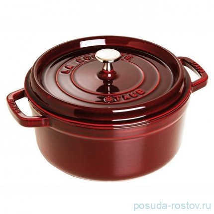 Кокот 24 см с крышкой гранатовый 3,8 л &quot;STAUB&quot; / 258009