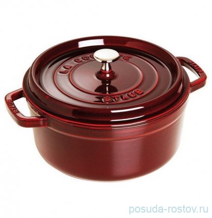 Кокот 24 см с крышкой гранатовый 3,8 л &quot;STAUB&quot; / 258009