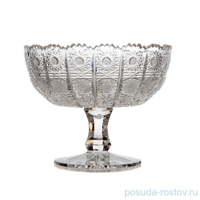 Ваза для конфет 15,5 см н/н "Хрусталь резной " / 098917