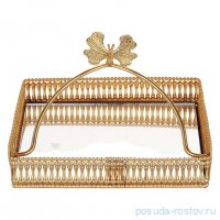 Салфетница с зеркалом &quot;Бабочка /золото&quot; / 340442