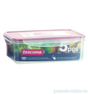 Набор контейнеров 5 шт (200 мл, 500 мл, 1 л, 1,5 л, 2,5 л) прямоугольные &quot;FRESHBOX&quot;  / 141636
