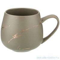 Кружка 400 мл 12,5 х 9,5 х 8,8 см &quot;Золотой мрамор /Серая&quot; / 252020