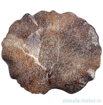 Блюдо 33 х 28 х 3 см Лист &quot;Crown brown&quot; (8шт.) / 226053