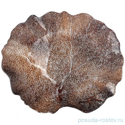 Блюдо 33 х 28 х 3 см Лист &quot;Crown brown&quot; (8шт.) / 226053