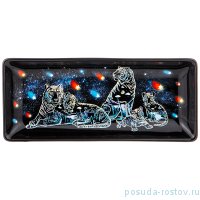 Блюдо 28 х 12 х 3 см прямоугольное &quot;Тигры&quot; / 267238