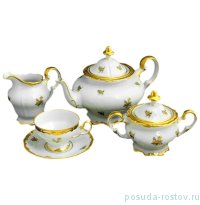 Чайный сервиз на 6 персон 21 предмет &quot;Роза золотая /золото&quot; (подарочная упаковка) / 071679