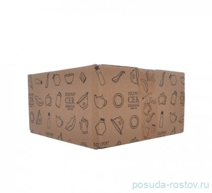 Салатник 25 см с ложками &quot;Artigianato ceramico /Апельсин и роза&quot; / 228329